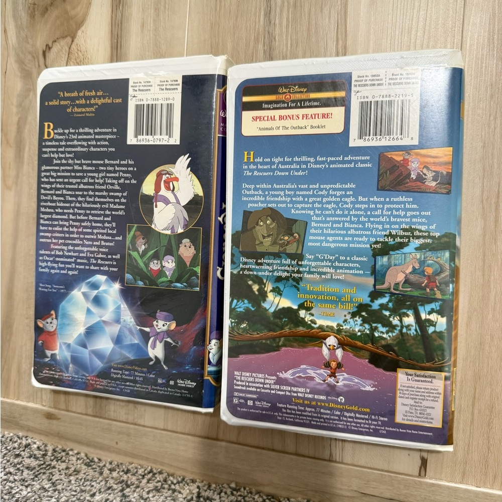 The Rescuers VHS Set - Picture 2 of 3